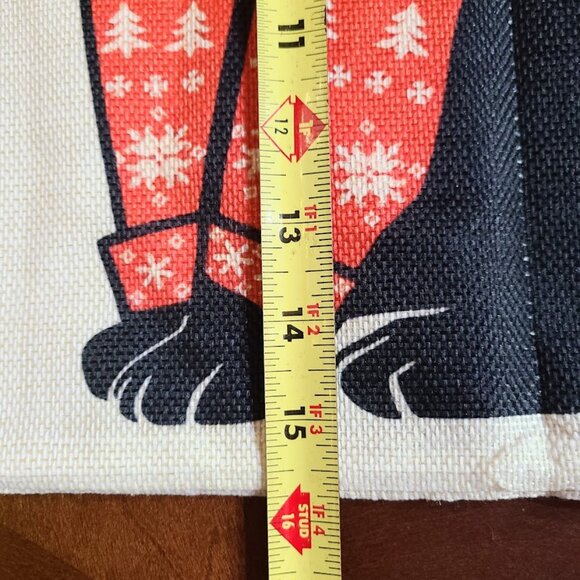 Cat Christmas Pillow Cover Red Decorative Throw Case Couch Holiday Accent Decor - Picture 9 of 9